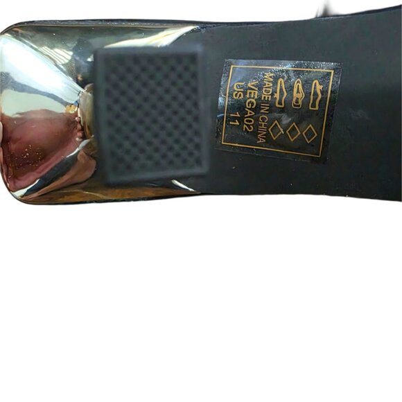 Black and gold slingback heels - Picture 4 of 4